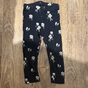 Kyte BABY Black Floral Kids Leggings